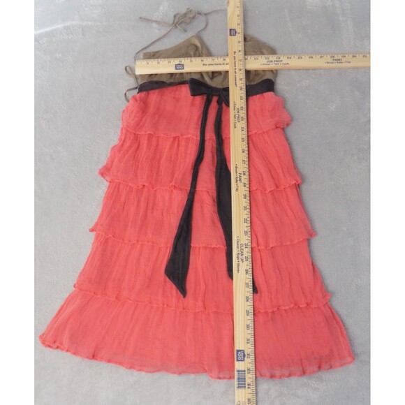 Nu Collective Silk Halter Dress XS Boho Tier Cocktail Indie (BUNDLE PRICE $7) - Picture 3 of 5